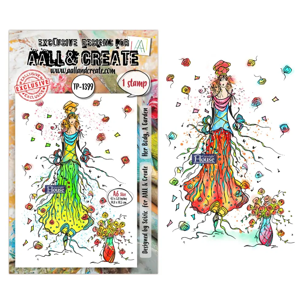 AALL & Create A6 Stamp Set - Her Body, A Garden