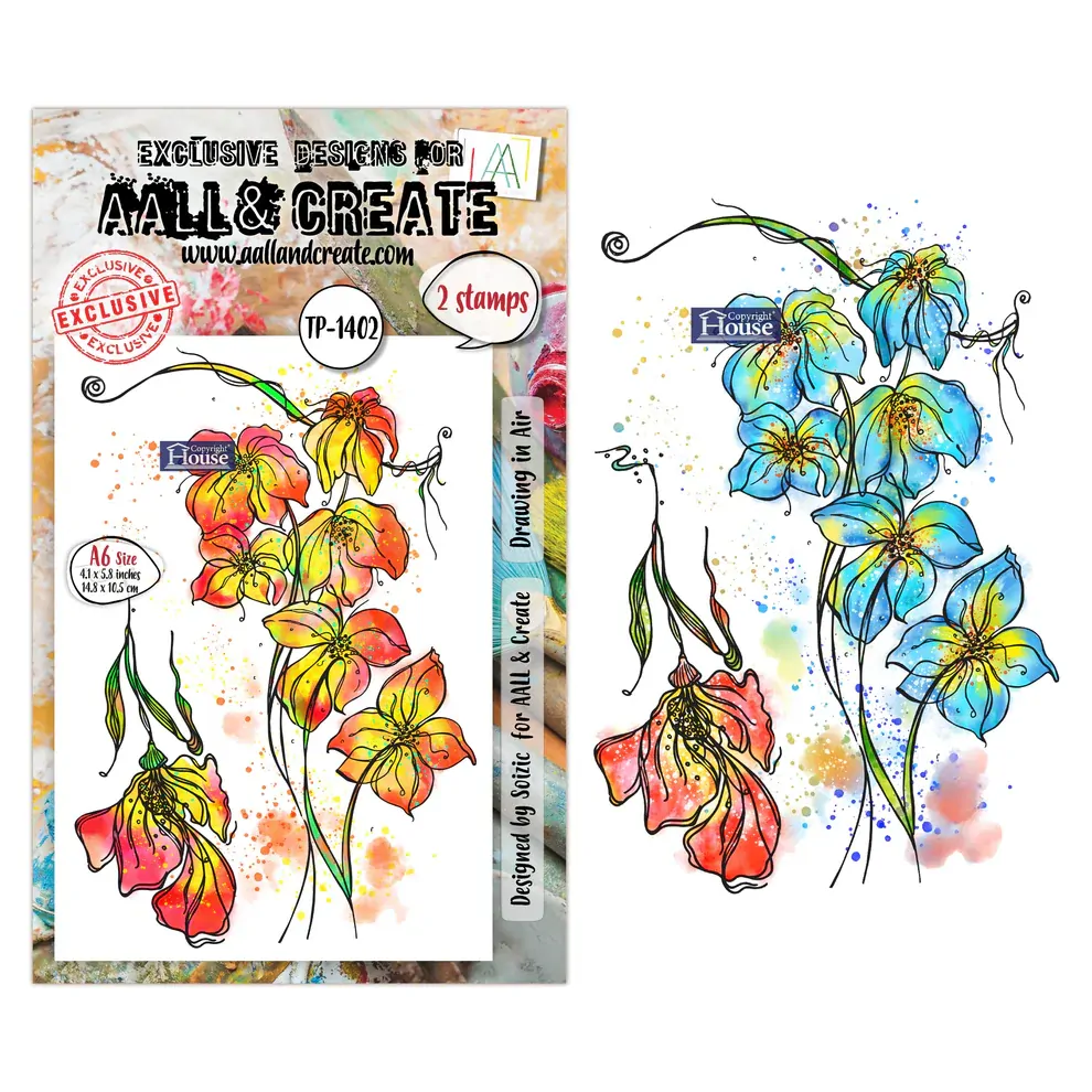 AALL & Create A6 Stamp Set - Drawing in Air
