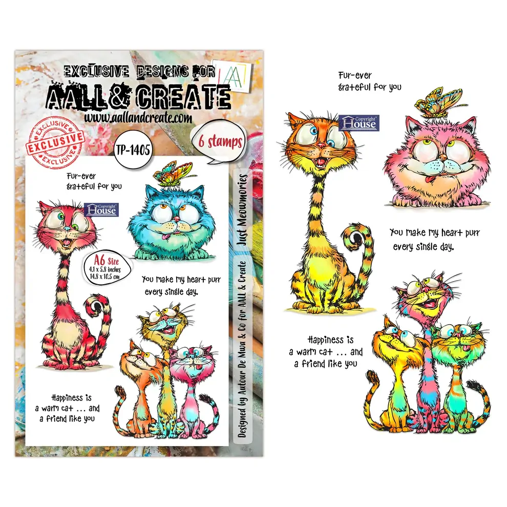 AALL & Create A6 Stamp Set - Just Meowmories