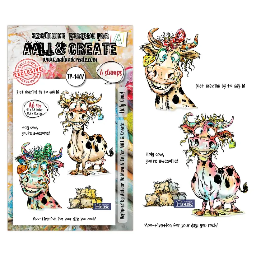 AALL & Create A6 Stamp Set - Holy Cow!