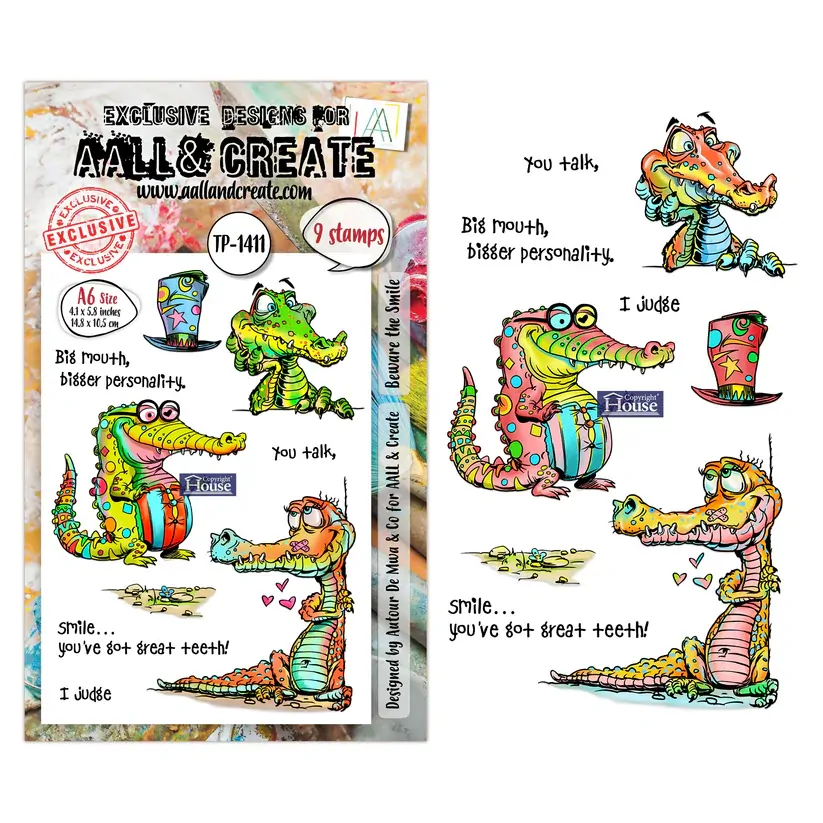 AALL & Create A6 Stamp Set - Beware the Smile