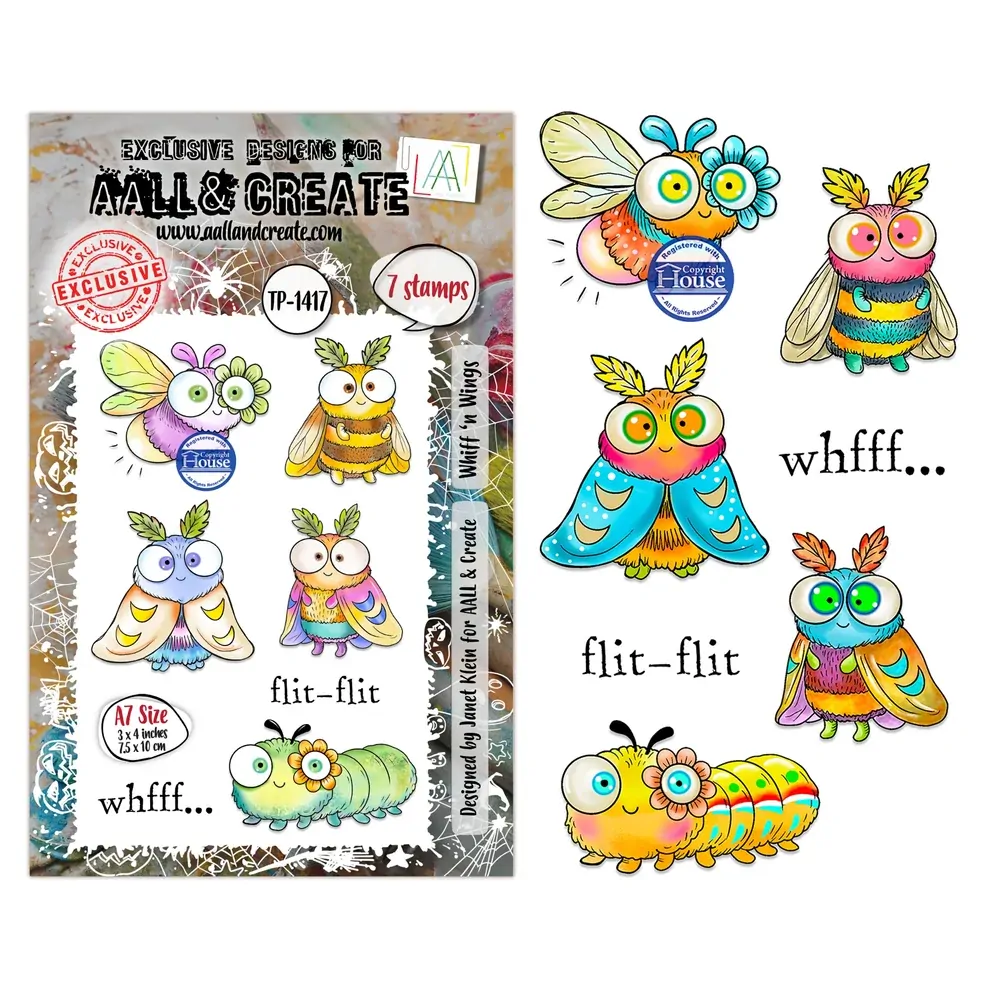 AALL & Create A7 Stamp Set - Whiff 'n Wings