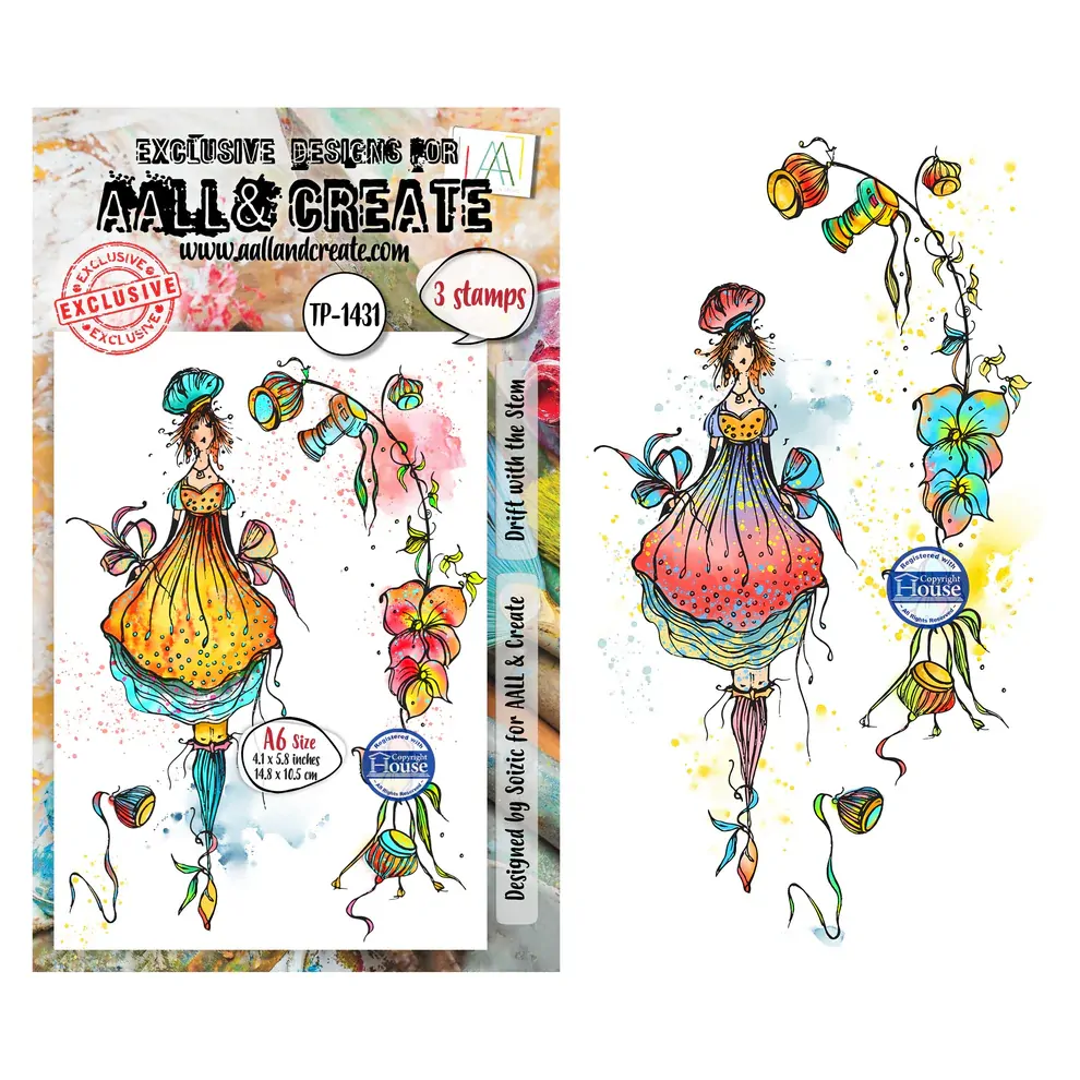 AALL & Create A6 Stamp Set - Drift With the Stem