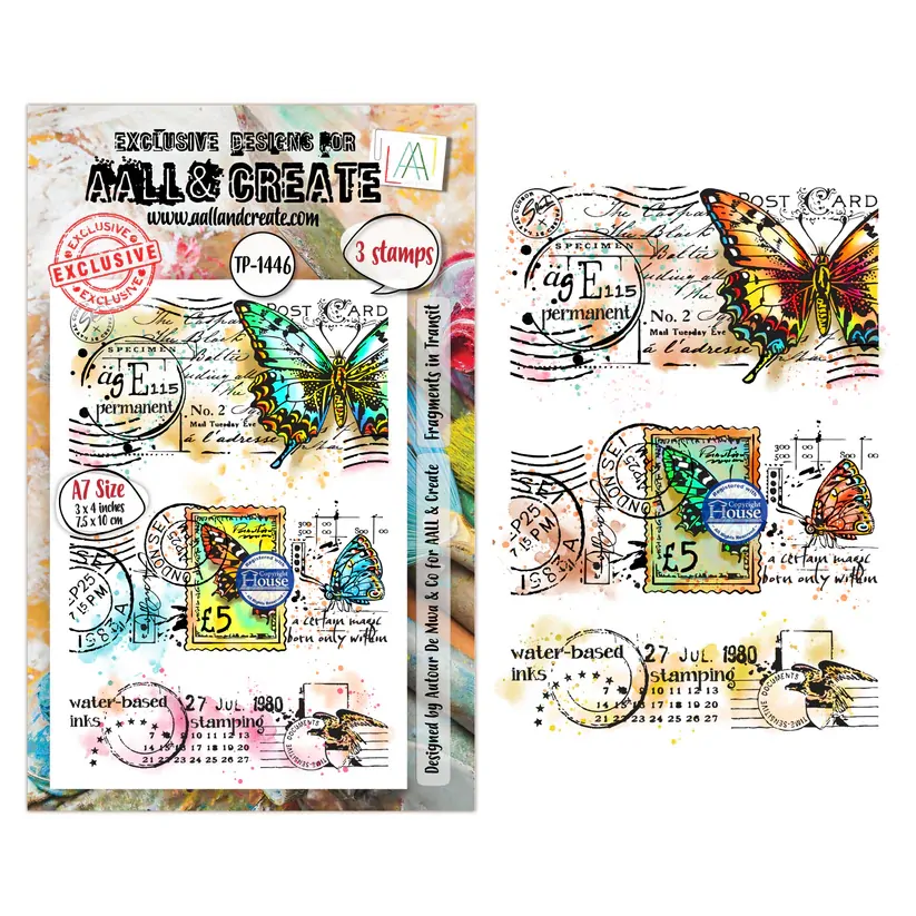 AALL & Create A7 Stamp Set - Fragments In Transit