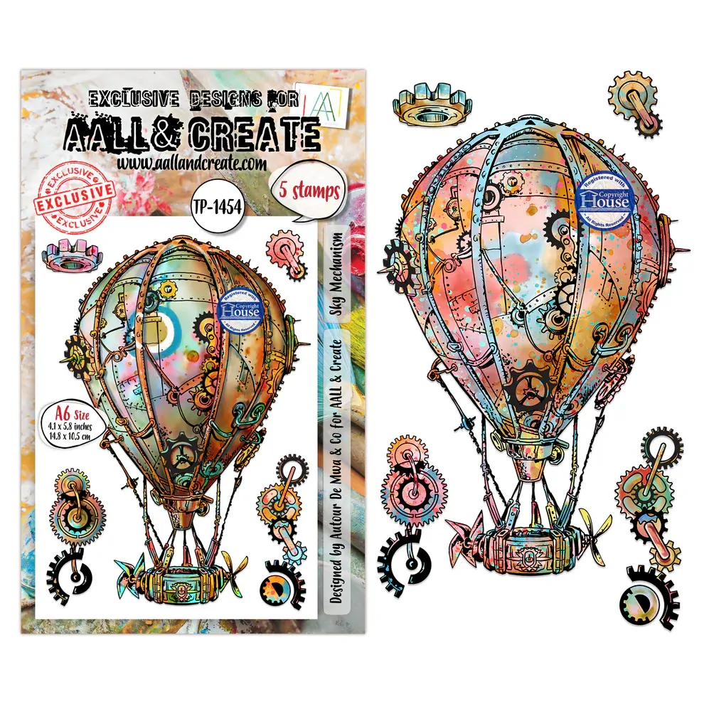 AALL & Create A6 Stamp Set - Sky Mechanism