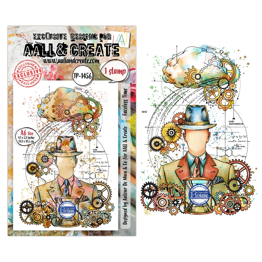 AALL & Create A6 Stamp Set - Faceless Time