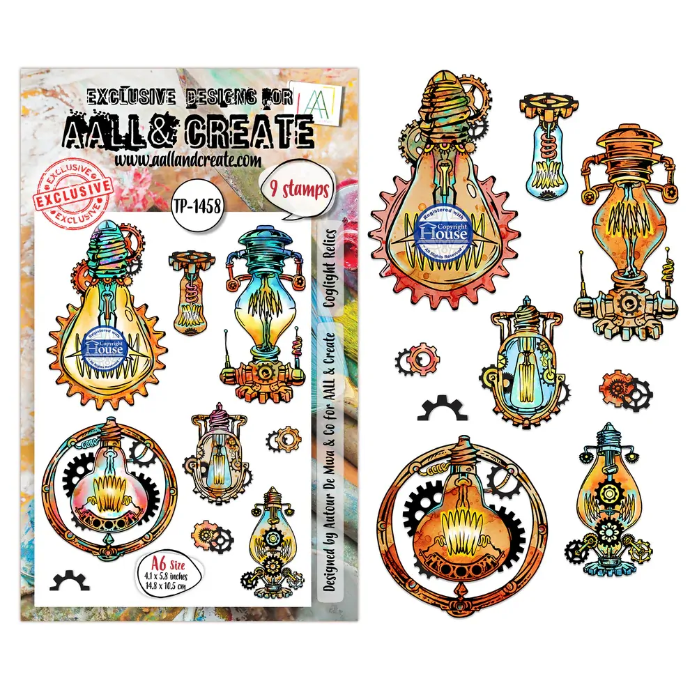 AALL & Create A6 Stamp Set - Coglight Relics