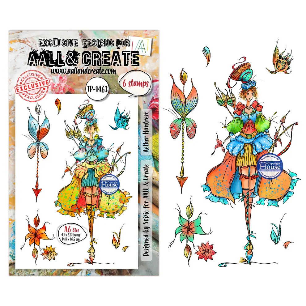 AALL & Create A6 Stamp Set - Aether Huntress