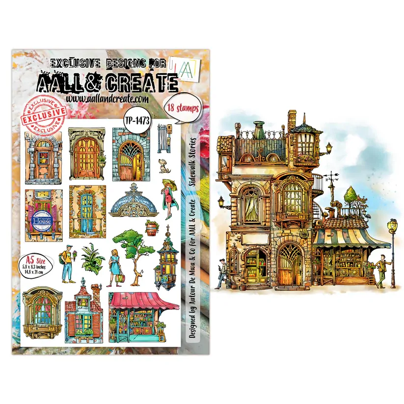 AALL & Create A5 Stamp Set - Sidewalk Stories