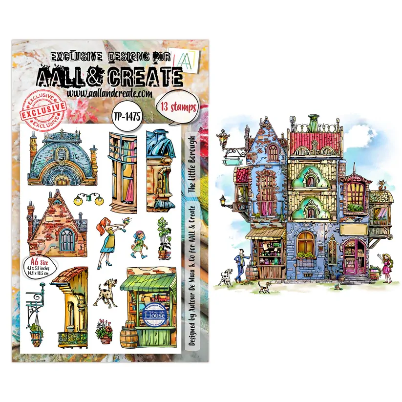 AALL & Create A6 Stamp Set - The Little Borough