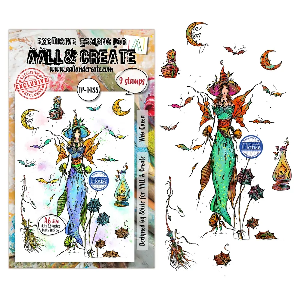 AALL & Create A6 Stamp Set - Web Queen