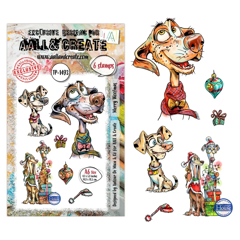 AALL & Create A6 Stamp Set - Merry Woofmas