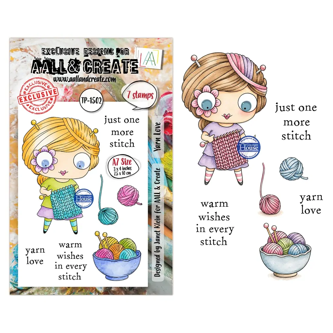 AALL & Create A7 Stamp Set - Yarn Love