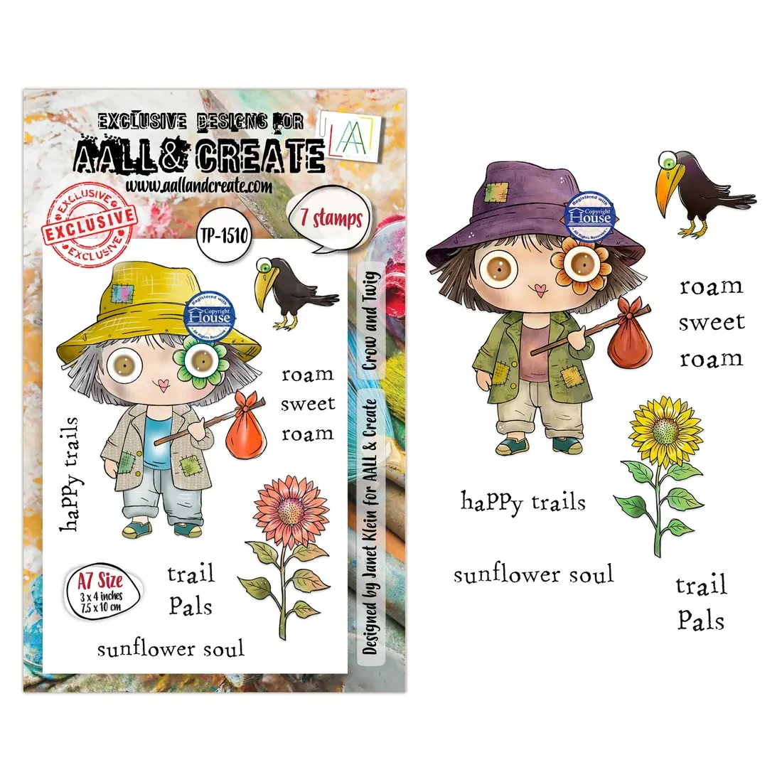 AALL & Create A7 Stamp Set - Crow and Twig