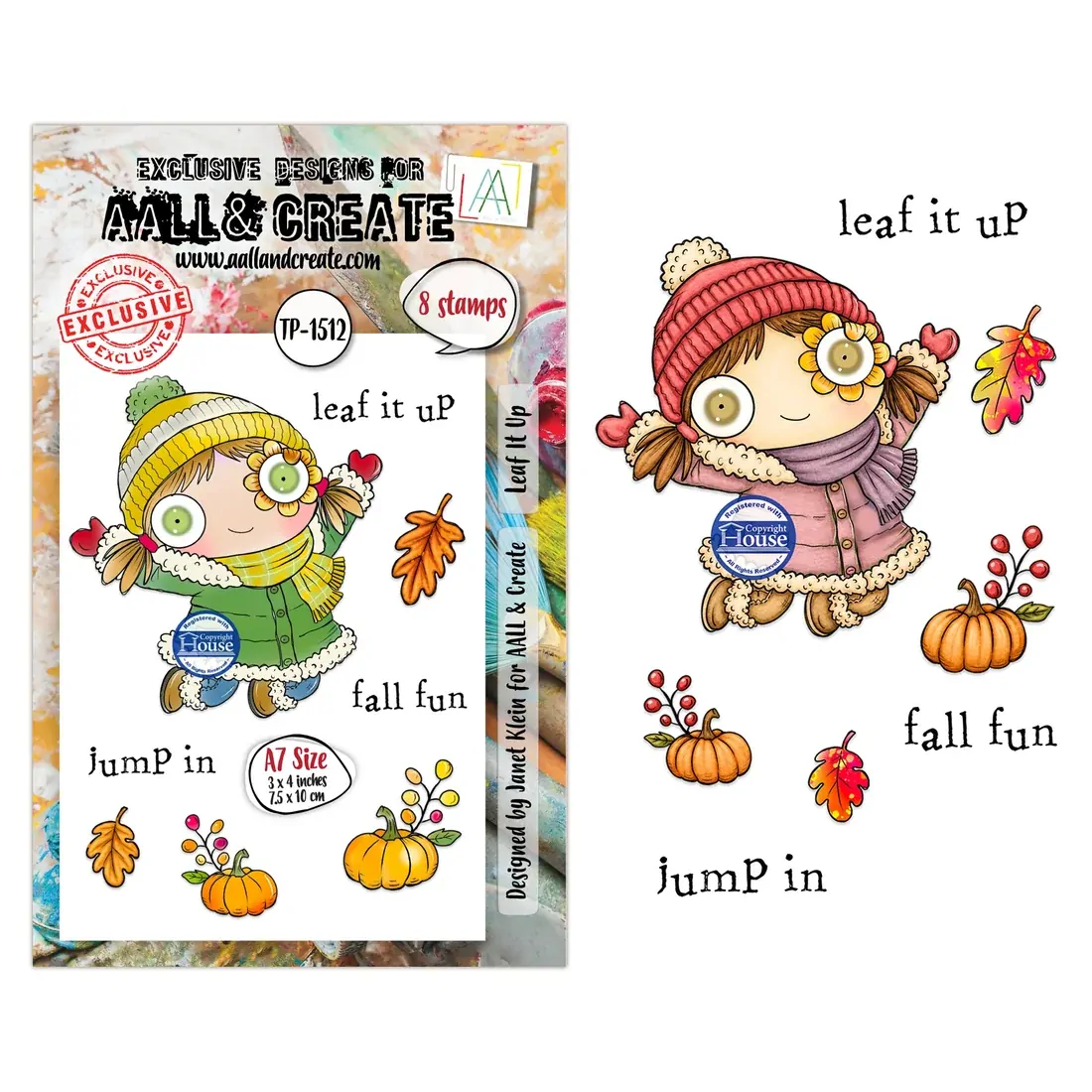 AALL & Create A7 Stamp Set - Leaf It Up
