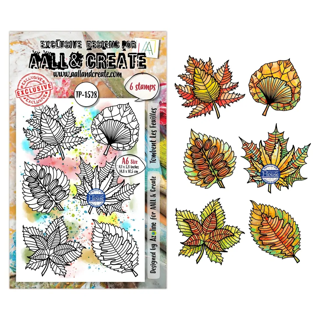 AALL & Create A6 Stamp Set - Tombent Les Feuilles