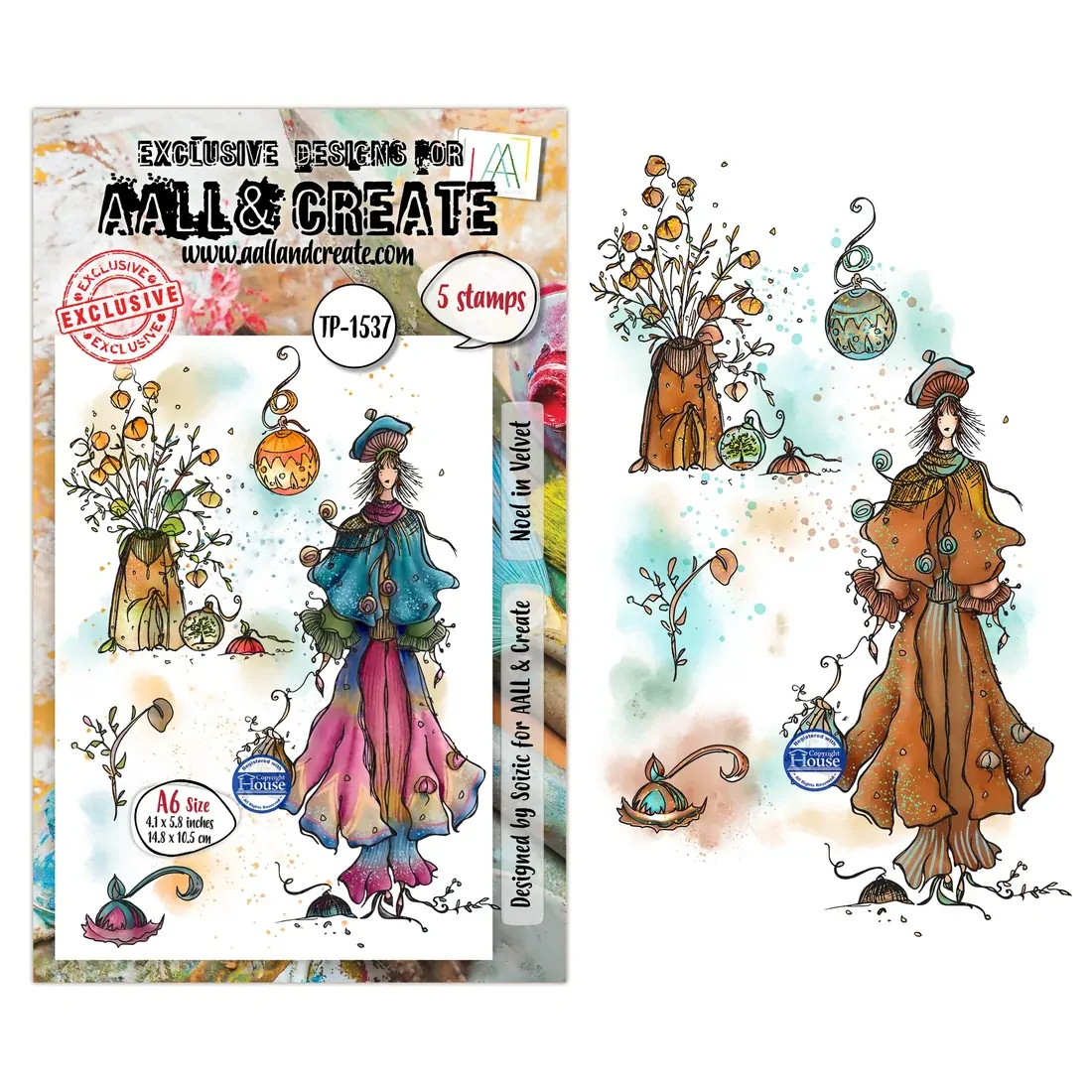 AALL & Create A6 Stamp Set - Noel in Velvet