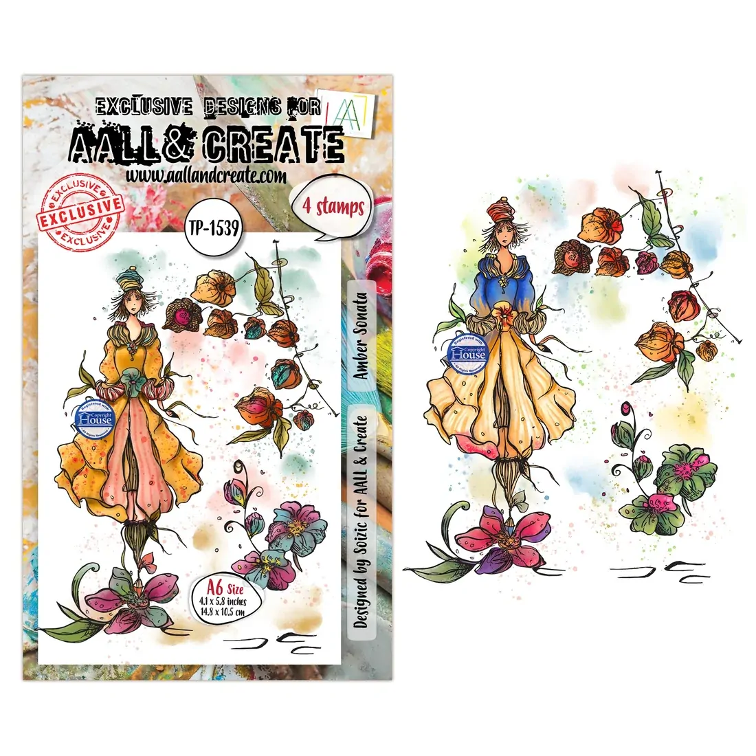 AALL & Create A6 Stamp Set - Amber Sonata