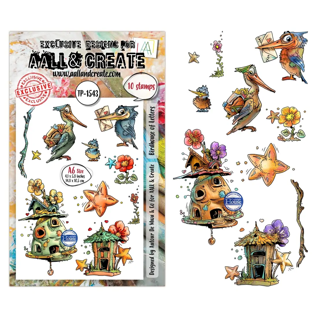AALL & Create A6 Stamp Set - Birdhouse of Letters
