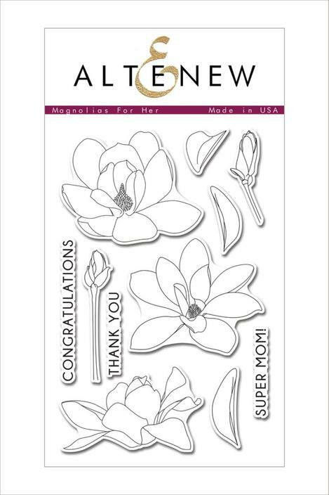 Altenew Magnolias For Her Stamp Set