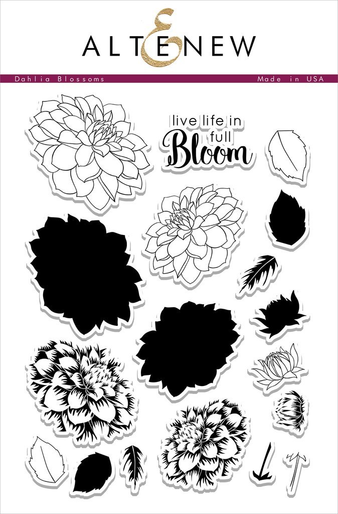 Altenew Dahlia Blossoms Stamp Set ALT1033 