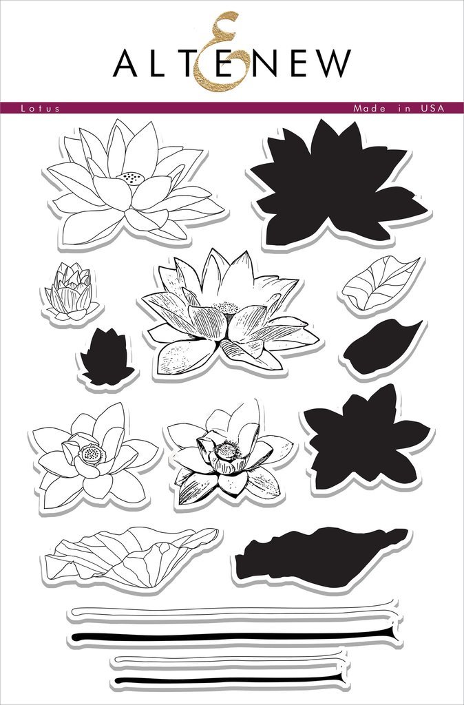 Altenew Lotus Stamp Set ALT1035 