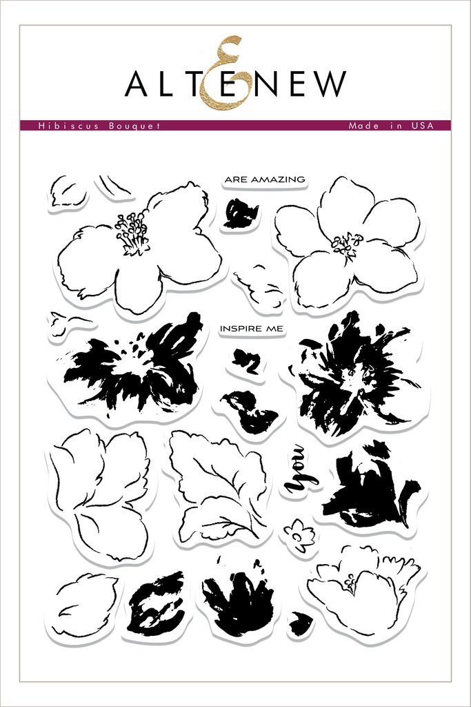 Altenew Hibiscus Bouquet Stamp Set ALT1543 