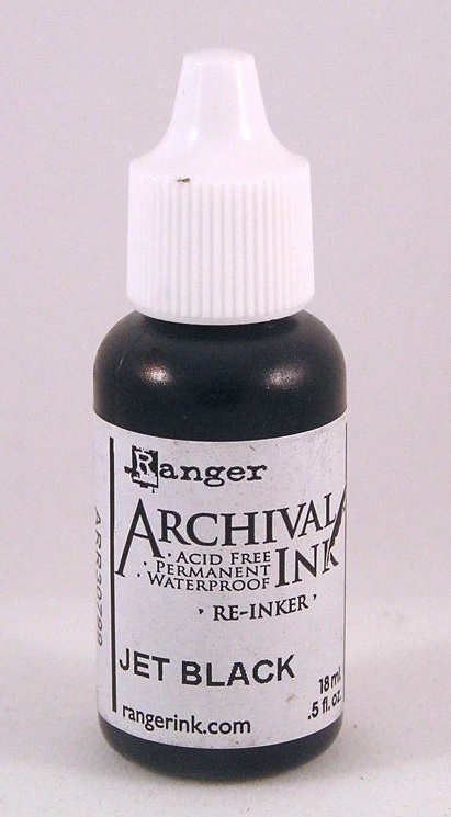 Ranger, Archival Ink, Waterproof Ink, Permanent, Non-Toxic, Reinker, Jet  Black