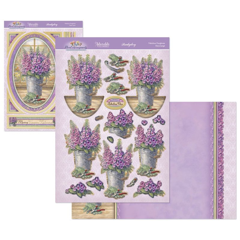 Hunkydory Crafts Floral Arrangements Deco-Large Set - Fabulous Foxgloves