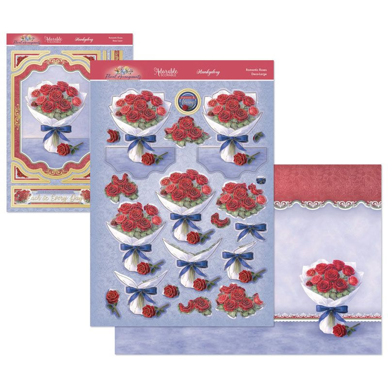 Hunkydory Crafts Floral Arrangements Deco-Large Set - Romantic Roses
