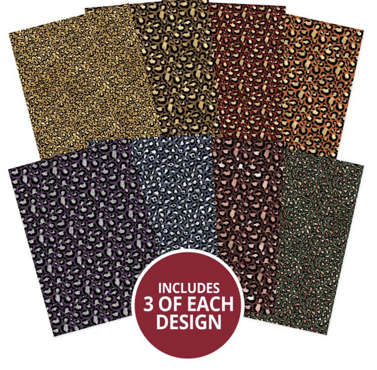 Hunkydory Crafts Adorable Scorable A4 Pattern Pack - Luxurious Leopard Prints