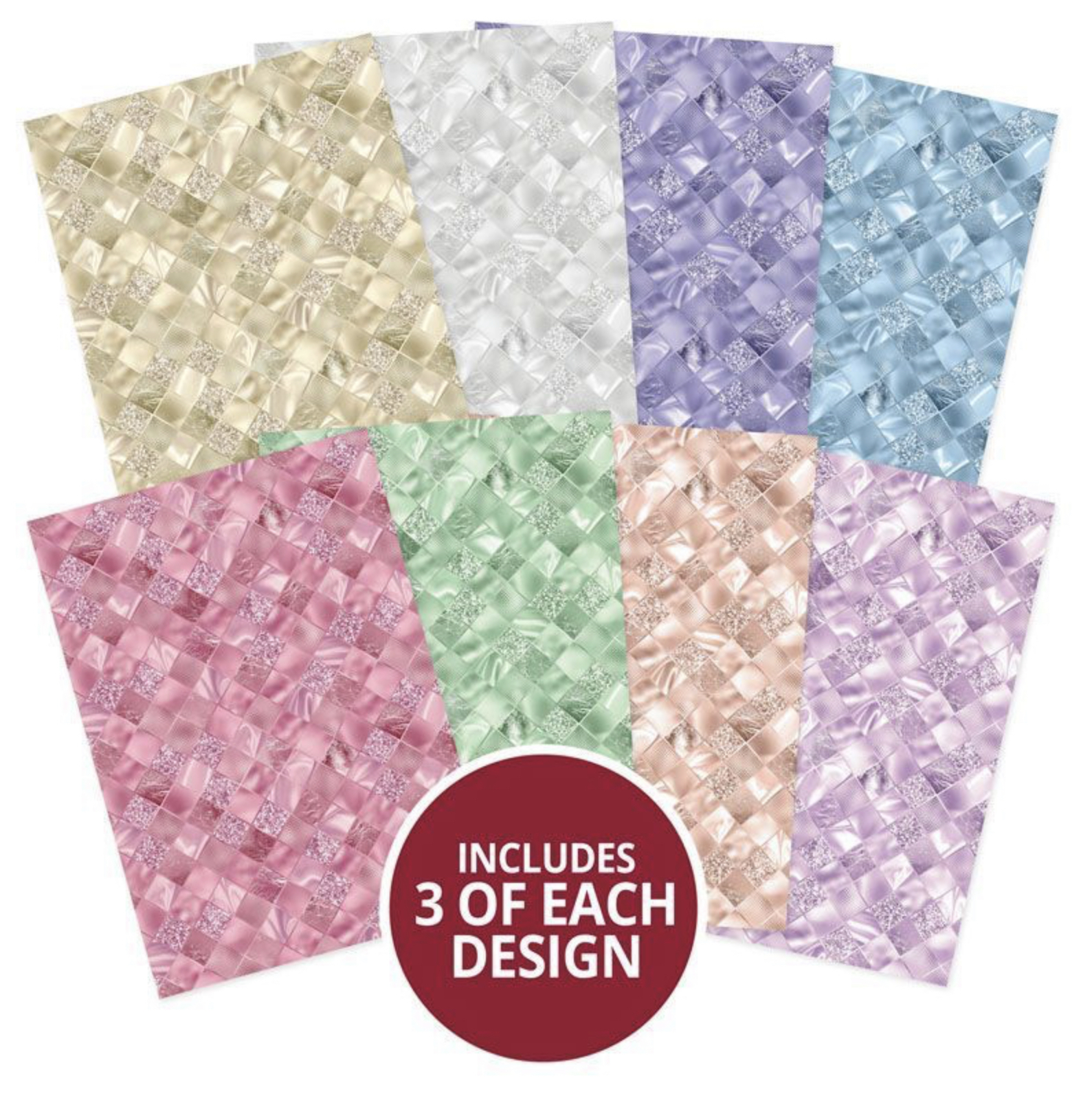 Hunkydory Crafts Adorable Scorable A4 Pattern Pack - Diamond Shimmer