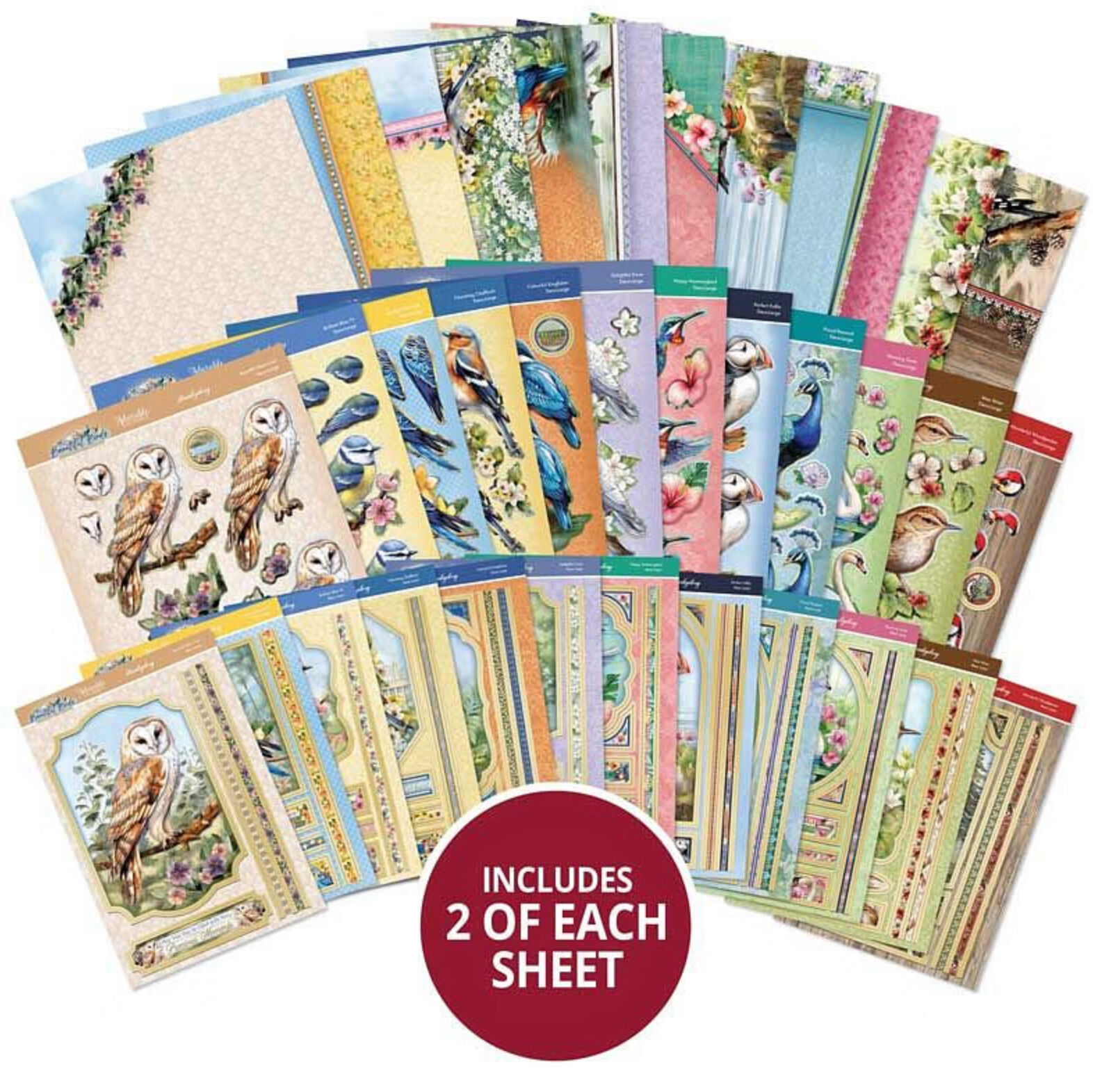 Hunkydory Crafts Beautiful Birds Designer Deco-Large Collection