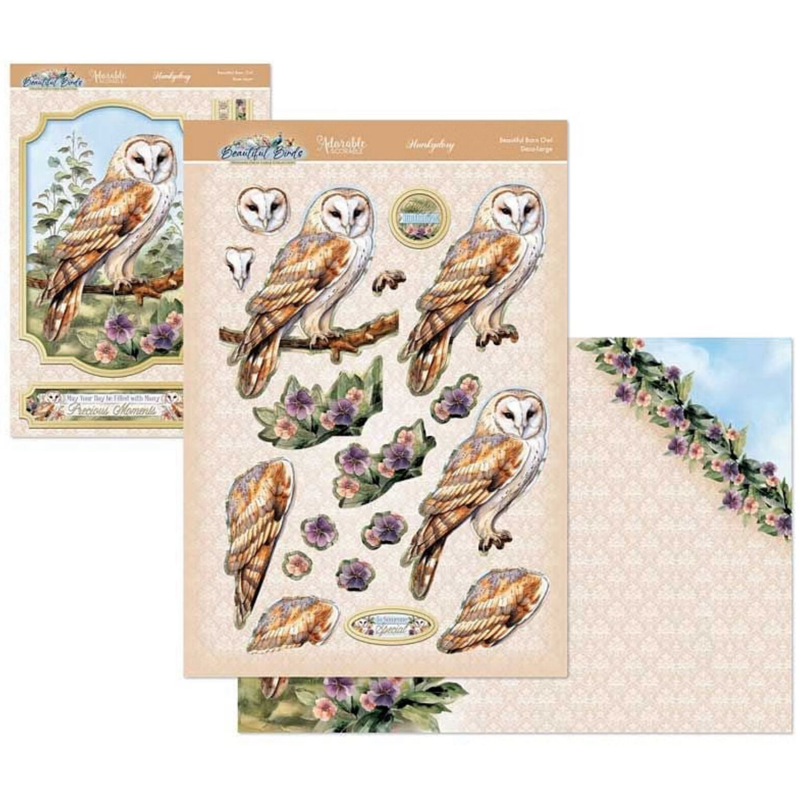 Hunkydory Crafts Beautiful Birds Deco-Large Set - Beautiful Barn Owl