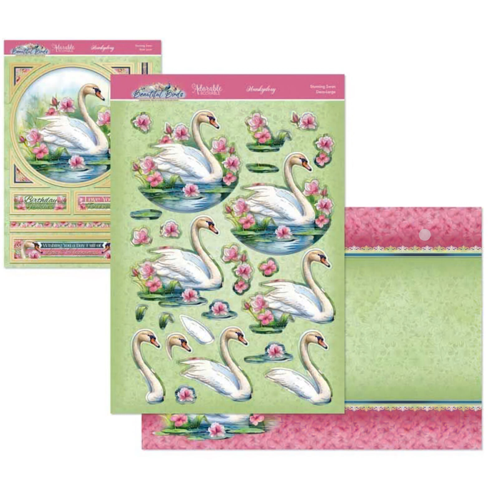 Hunkydory Crafts Beautiful Birds Deco-Large Set - Stunning Swan