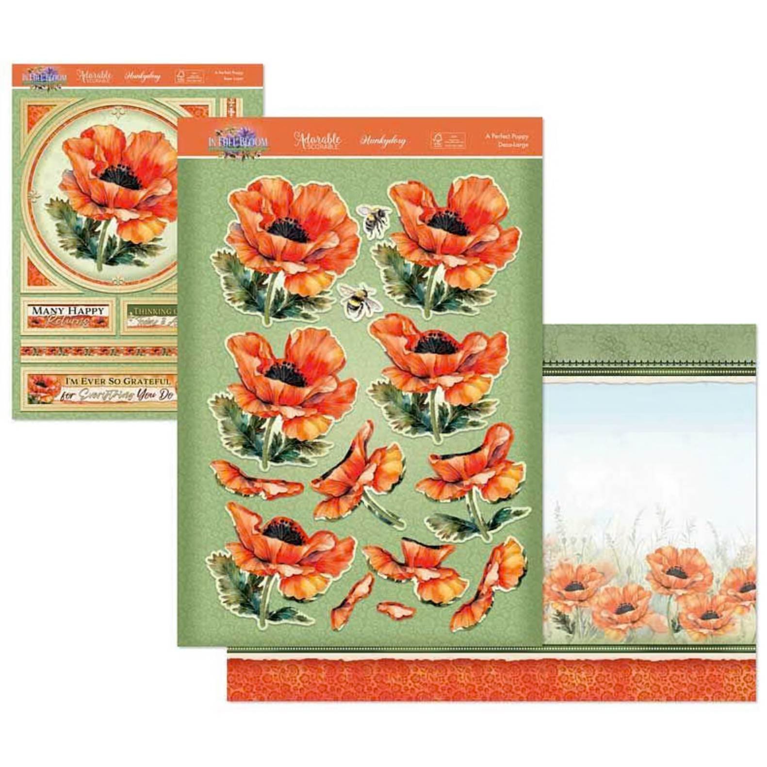 Hunkydory Crafts In Full Bloom Deco-Large Set - A Perfect Poppy