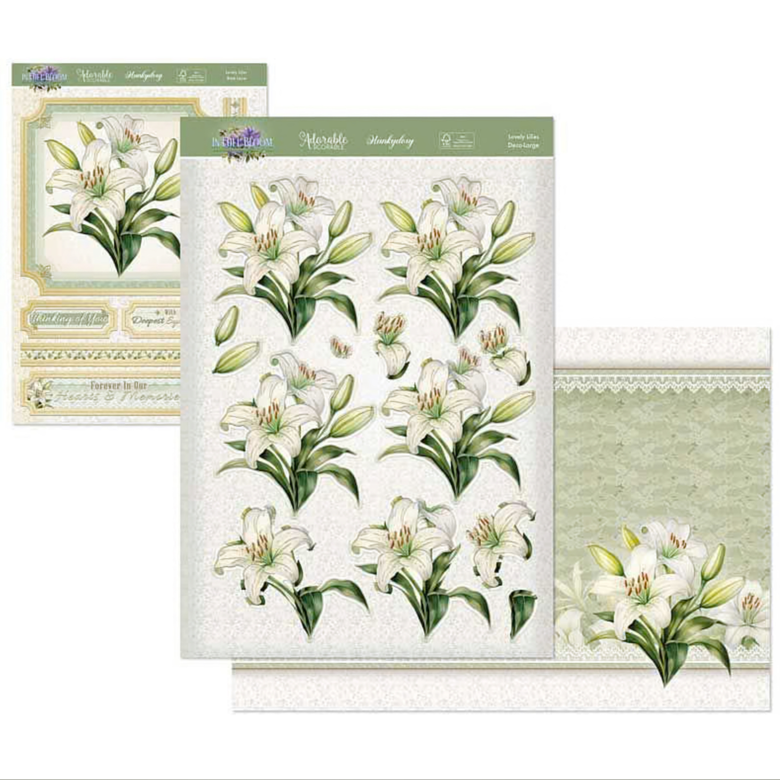 Hunkydory Crafts In Full Bloom Deco-Large Set - Lovely Lilies