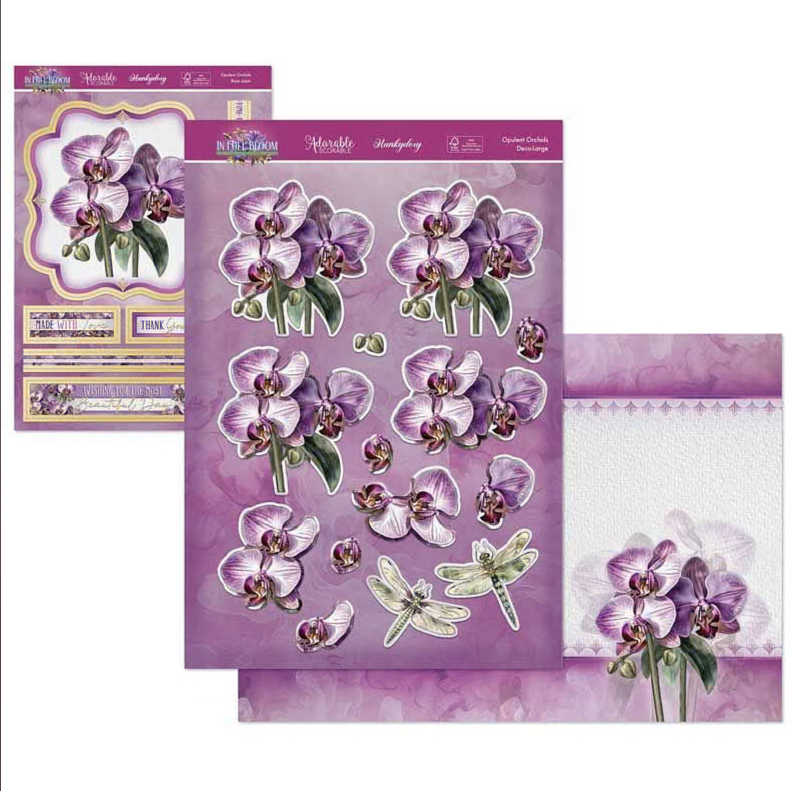 Hunkydory Crafts In Full Bloom Deco-Large Set - Opulent Orchids