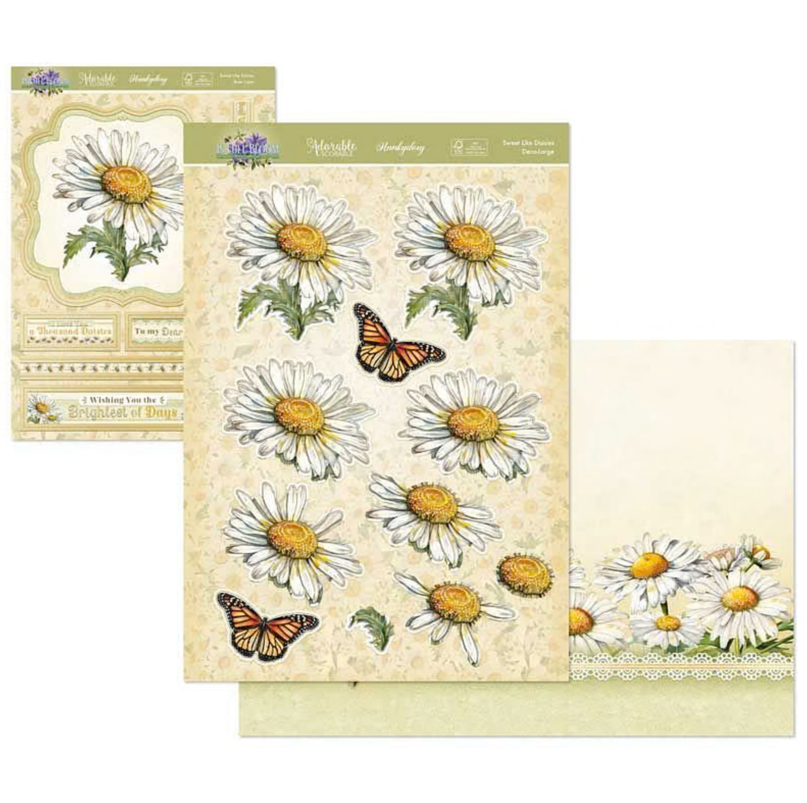 Hunkydory Crafts In Full Bloom Deco-Large Set - Sweet Like Daisies