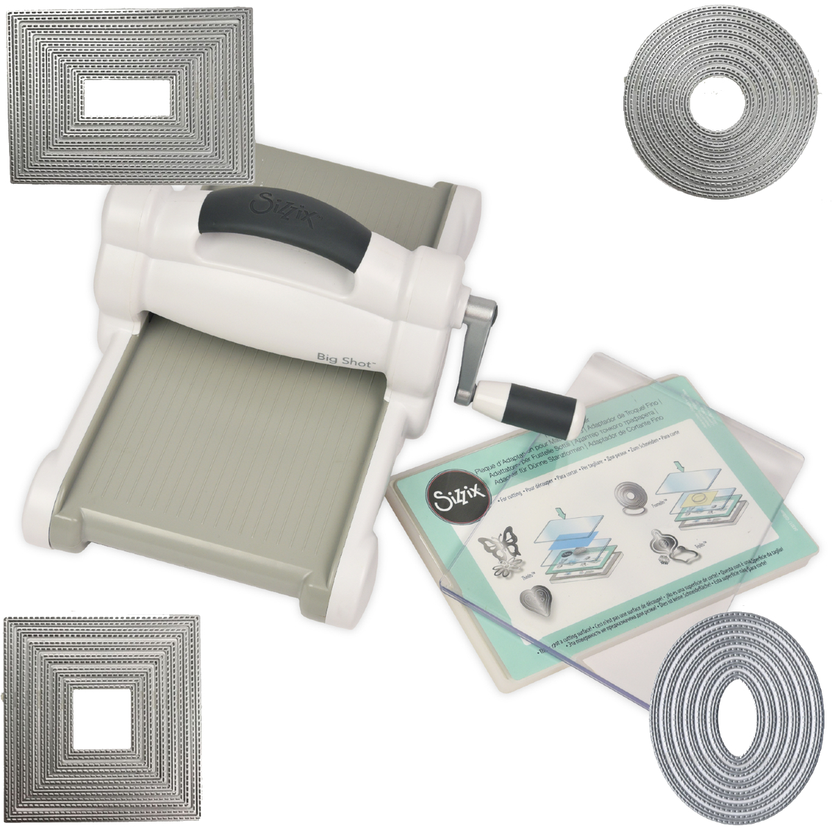 Sizzix Big Shot with Scrap Dragon Nesting Double Stitched Die Set