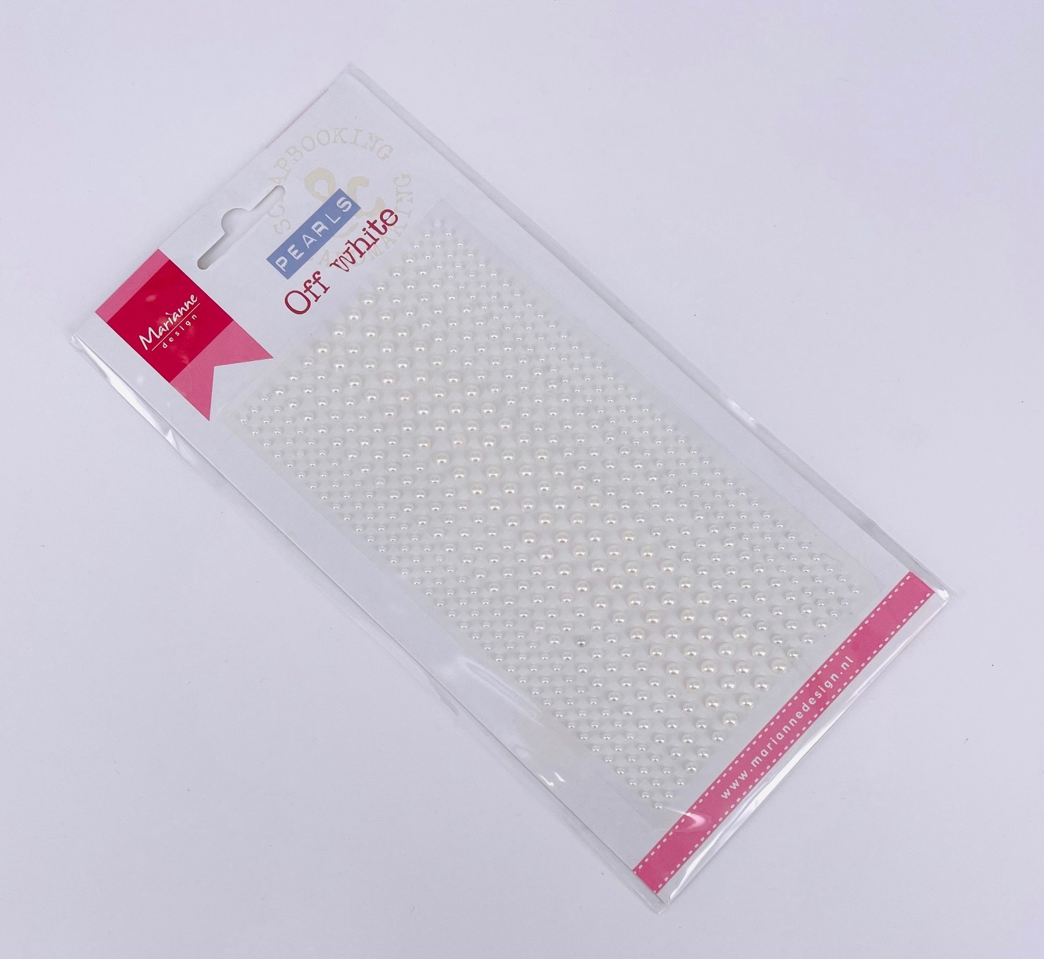 Marianne Design Embellishment 486 Adhesive Pearls Off White