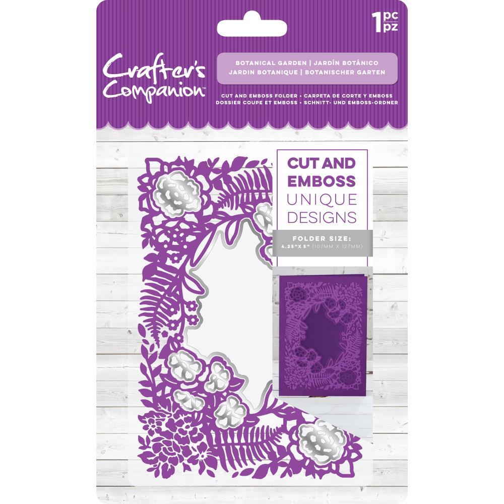Crafter's Companion Cut and Emboss Folder 4.25 x 5.5 Botanical Garden
