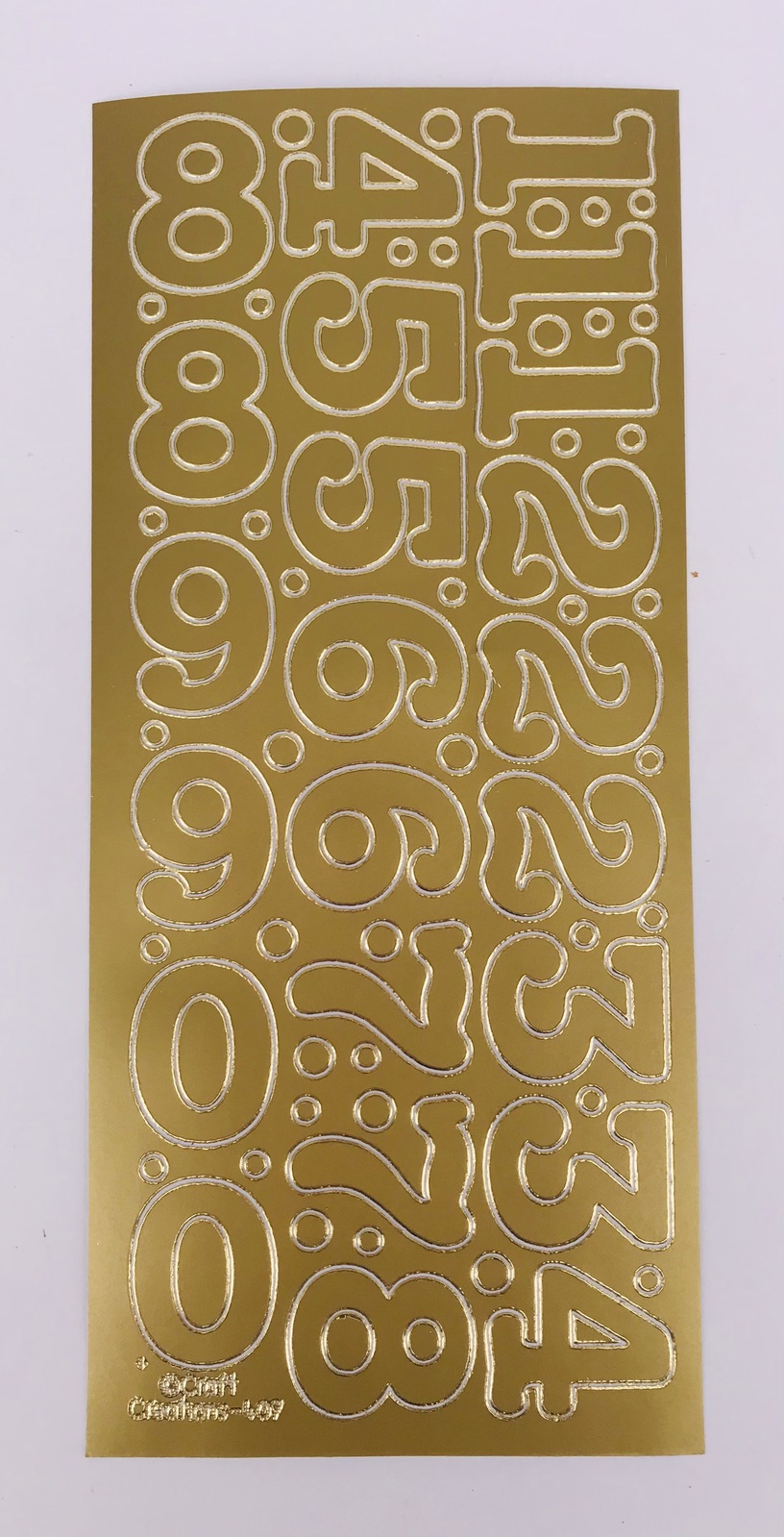 30mm Numbers Self Adhesive Peel Off Stickers GOLD