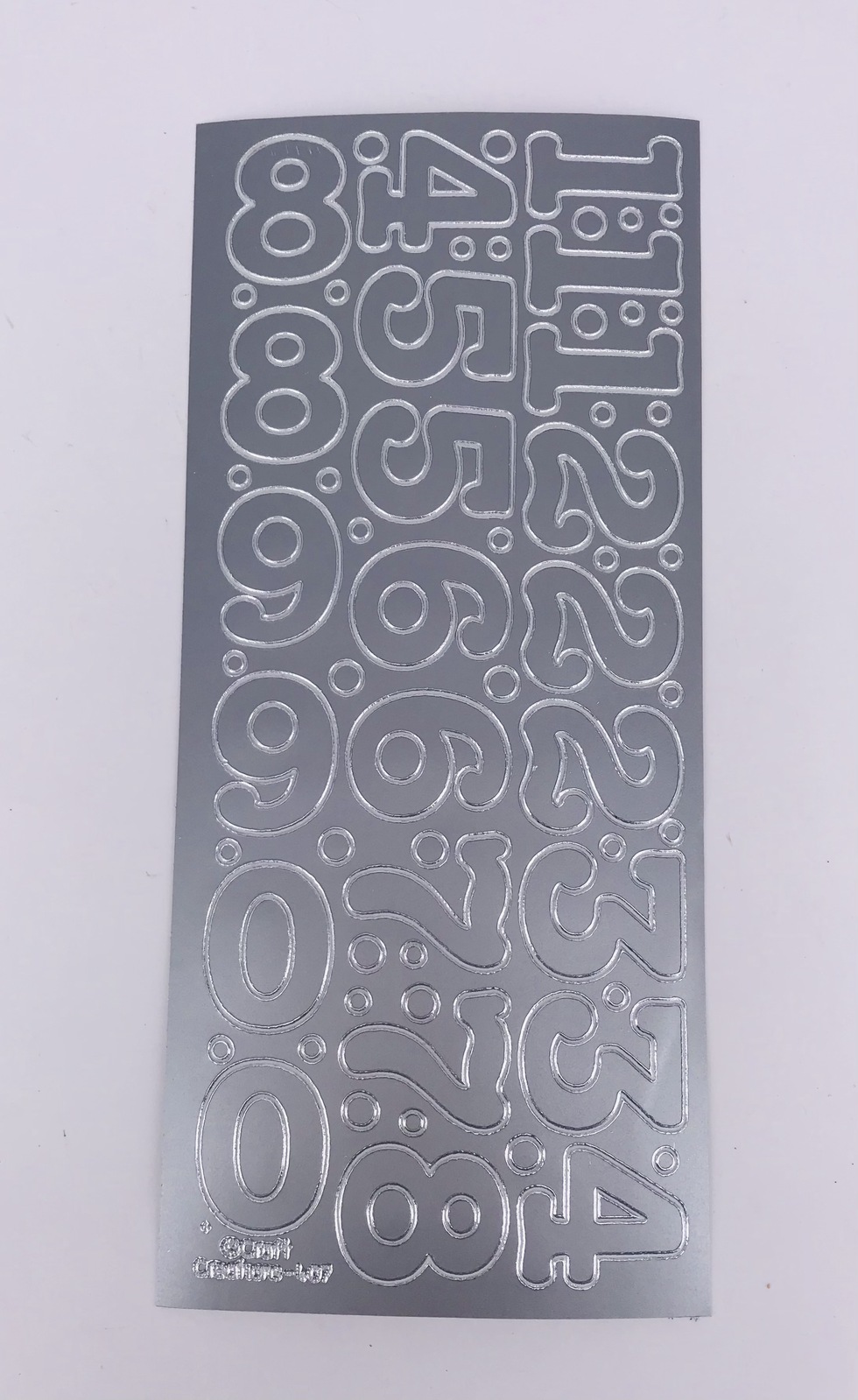 30mm Numbers Self Adhesive Peel Off Stickers SILVER