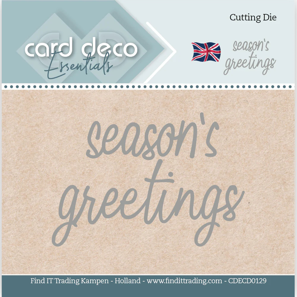 Card Deco Essentials Mini Die - Christmas Blues - Seasons Greetings - CDECD0129