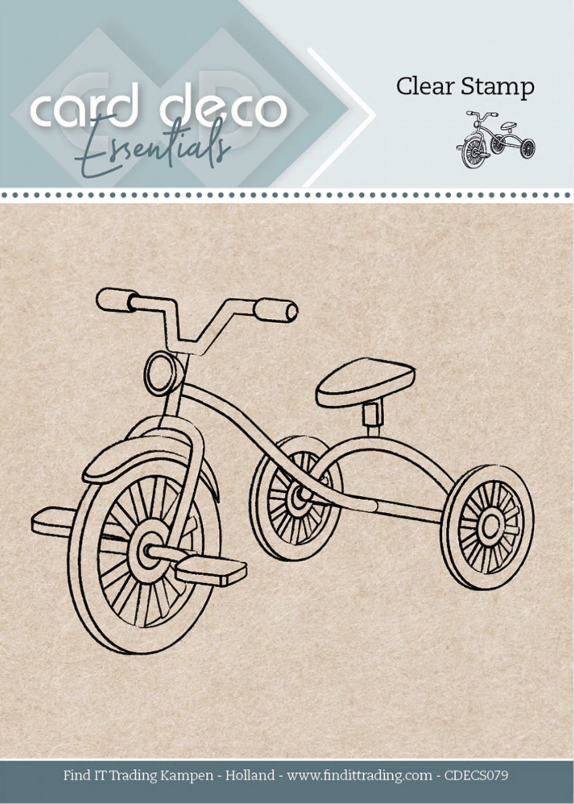 Card Deco Essentials - Clear Stamps - Tricycle