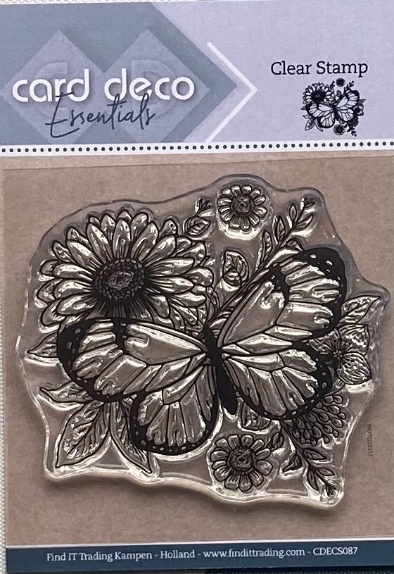 Card Deco Essentials - Clear Stamps - Butterfly Flower