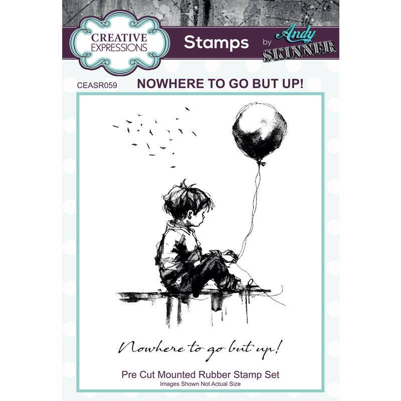 Creative Expressions Andy Skinner Nowhere to Go But Up 3.5in x 5.25in Pre-Cut Rubber Stamp