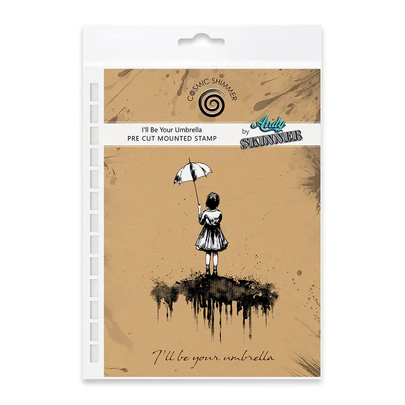 Creative Expressions Andy Skinner I’ll BeYour Umbrella 3.5in x 5.25in Pre-Cut Rubber Stamp