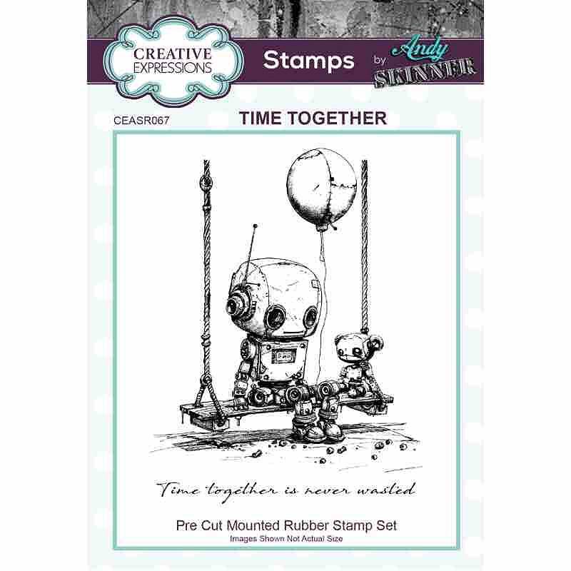 Creative Expressions Andy Skinner Time Together 4.2 in x 3.8 in Pre-Cut Rubber Stamp
